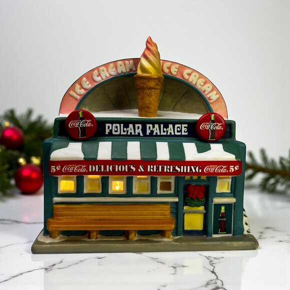 Polar Palace Ice Cream Shop Coca-Cola Town Square Lighted Building From 1999 - Picture 1 of 11